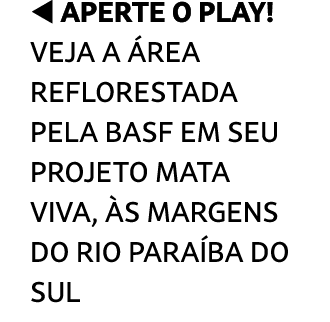  aperte o play! Veja a rea reflorestada pela BASF em seu Projeto Mata Viva,  s margens do rio Para ba do Sul 